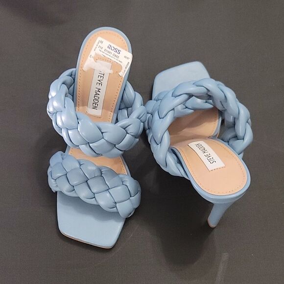 BRAND NEW STEVE MADDEN WOMEN"S CHUNKY BRAIDED STRAP DETAILS KENLEY HEELE… - Picture 5 of 16